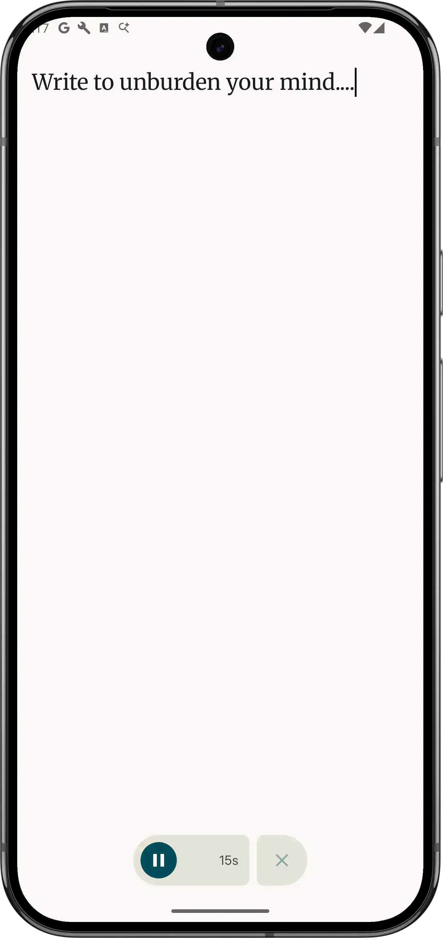 Writing reflection with tagging system